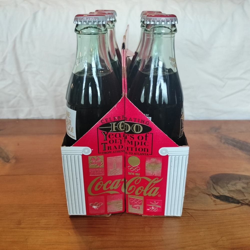 1996 Coca-Cola 8oz ATLANTA OLYMPICS 6 Unopened Bottles-Coke - Picture 4 of 6